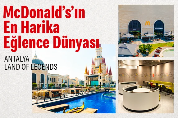 McDonald's Antalya Land of Legends restoranının renkli iç mekânı
