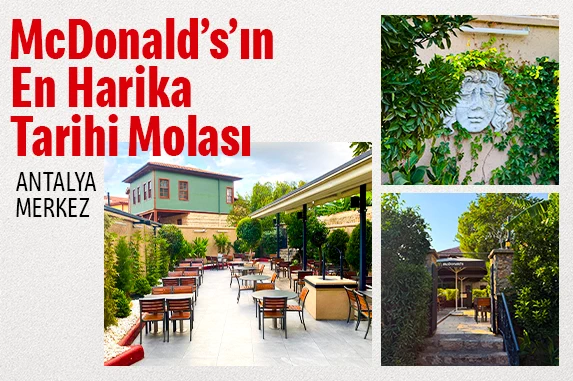 McDonald's Antalya Merkez restoranı ve geniş bahçesi